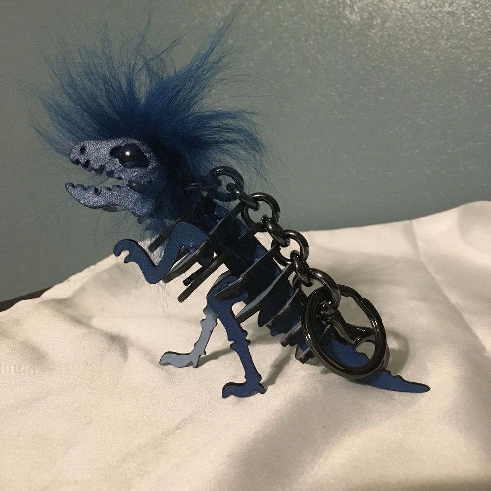 Coach Rexy Mohawk Blue Bag Charm Keychain